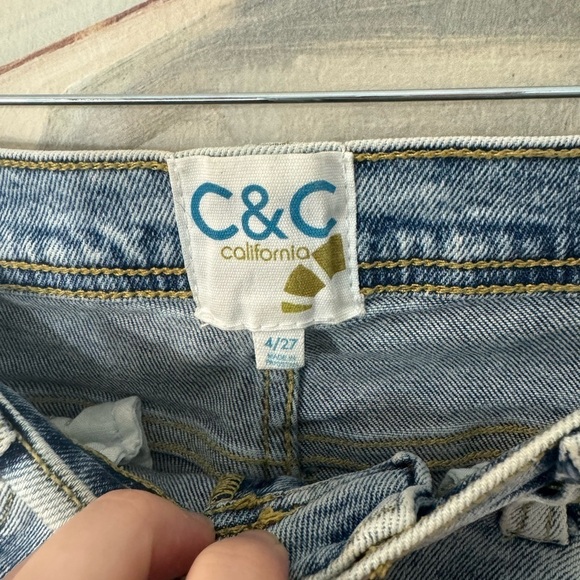 C&C CALIFORNIA Acid Washed Straight Leg Ankle Jean Size 27 - Picture 8 of 11